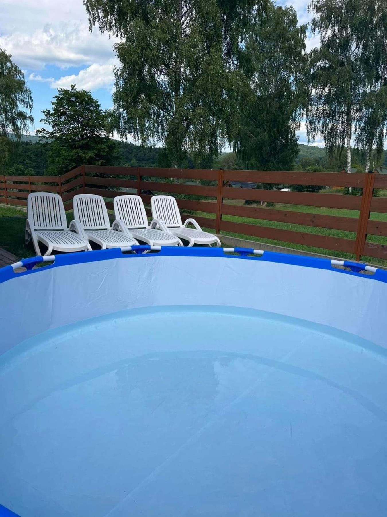 Bieszczadzki Raj Komfortowe Nad Samym Jeziorem Z Sauna I Basenem Letnim Ferienhaus